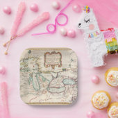 アンティーク湖の地素晴らし図 ペーパープレート (パーティー)