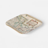 アンティーク湖の地素晴らし図 ペーパープレート (傾斜あり)