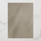 アンティーク灰色金ゴールドフレーム結婚タイポグラフィ金ゴールド 箔招待状 (裏面)