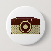 アンティーク無線 缶バッジ (正面)