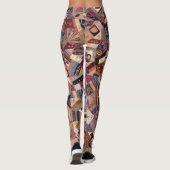 アンティーク熱狂するキルトパターンフォークアートクラフトアーティスト レギンス (裏面)