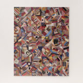 アンティーク熱狂するキルトパターン – フォークアートクレフティおもしろい ジグソーパズル (縦)