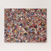 アンティーク熱狂するキルトパターン – フォークアートクレフティおもしろい ジグソーパズル (横)