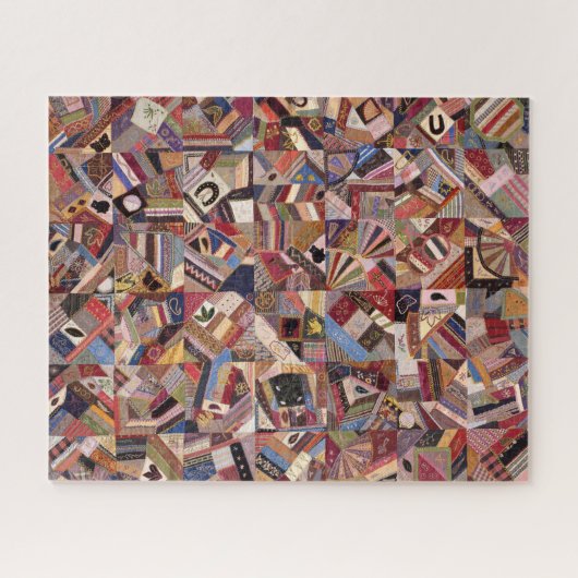 アンティーク熱狂するキルトパターン – フォークアートクレフティおもしろい ジグソーパズル (横)