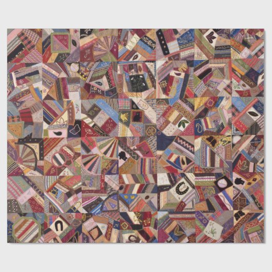 アンティーク熱狂するキルトパターン – フォークアートクレフティおもしろい ラッピングペーパー (フラット)