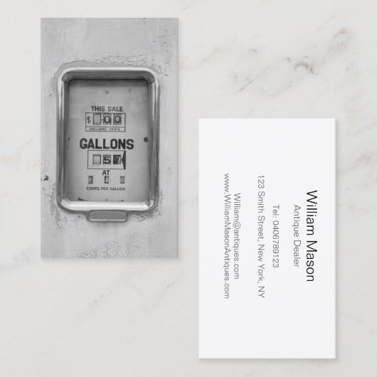 アンティーク燃料バウザー写真 – 名刺 (正面/裏面)