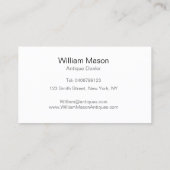 アンティーク燃料バウザー写真 – 名刺 (裏面)