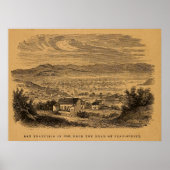 アンティーク版木、銅版、版画サンフランシスコ ポスター (正面)