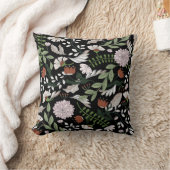 アンティーク版木、銅版、版画フラワーハンド絵を描 クッション (ブランケット)