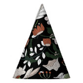 アンティーク版木、銅版、版画フラワーハンド絵を描 パーティーハット (左)