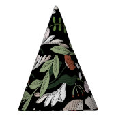 アンティーク版木、銅版、版画フラワーハンド絵を描 パーティーハット (右)