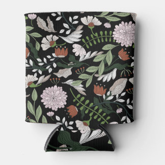 アンティーク版木、銅版、版画フラワーハンド絵を描 缶クーラー