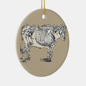 アンティーク牛骨格骨おもしろい セラミックオーナメント (右)