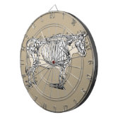 アンティーク牛骨格骨おもしろい ダーツボード (正面右)