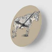 アンティーク牛骨格骨おもしろい ラウンド壁時計 (傾斜)