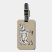 アンティーク牛骨格骨おもしろい ラゲッジタグ (正面縦)