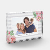 アンティーク牡丹ストライプ フォトブロック (左)