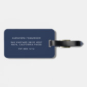 アンティーク牡丹パーソナライズされた ラゲッジタグ (裏面横)