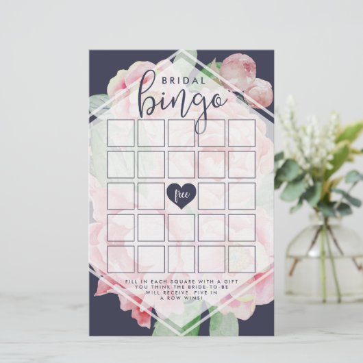 アンティーク牡丹ブライダルシャワービンゴゲーム (スタンド正面)