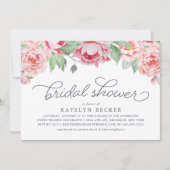 アンティーク牡丹ブライダルシャワー招待 招待状 (正面)