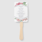 アンティーク牡丹結婚式 プログラム ハンドファン (正面)