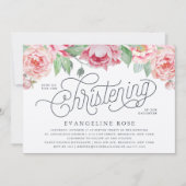 アンティーク牡丹《キリスト教》洗礼式や命名式招待状 招待状 (正面)