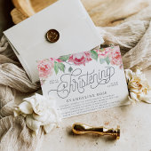 アンティーク牡丹《キリスト教》洗礼式や命名式招待状 招待状