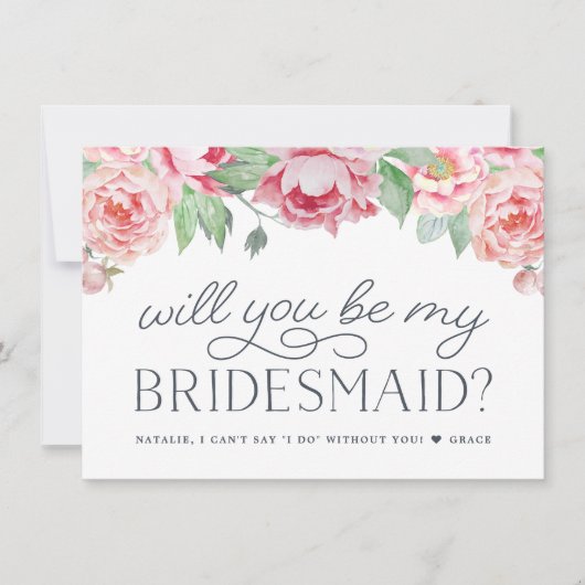 アンティーク牡丹 | 私の花嫁の名刺を 招待状 (正面)