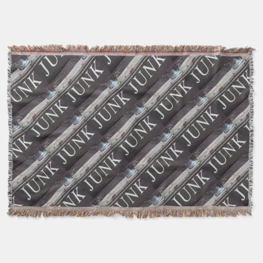 アンティーク牽引トラックのジャンクサイン。車、錆びた金属 スローブランケット (正面)