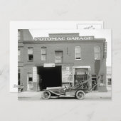 アンティーク牽引トラック， 1920s ポストカード (正面/裏面)