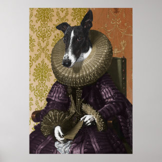 アンティーク犬 ポスター