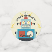 アンティーク玩具ロボット誕生日 コンフェッティ (スモール正面)