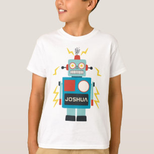 アンティーク玩具ロボット誕生日 Tシャツ