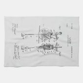 アンティーク玩具1904特許スケッチ キッチンタオル (横)