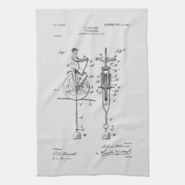 アンティーク玩具1904特許スケッチ キッチンタオル