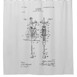 アンティーク玩具1904特許スケッチ シャワーカーテン