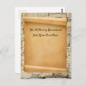 アンティーク用の羊皮紙のスクロール ポストカード (正面/裏面)