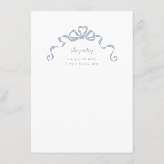 アンティーク用リボンビクトリアンボウフレームブック エンクロージャーカード (裏面)