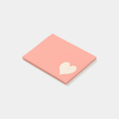 アンティーク白かわいいハート図形 ポストイット (アングル)