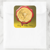 アンティーク白ぶどうワインレッドワックスシール スクエアシール (バッグ)