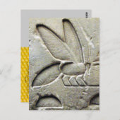 アンティーク白黒エジプトハニービーキーパー ポストカード (正面/裏面)