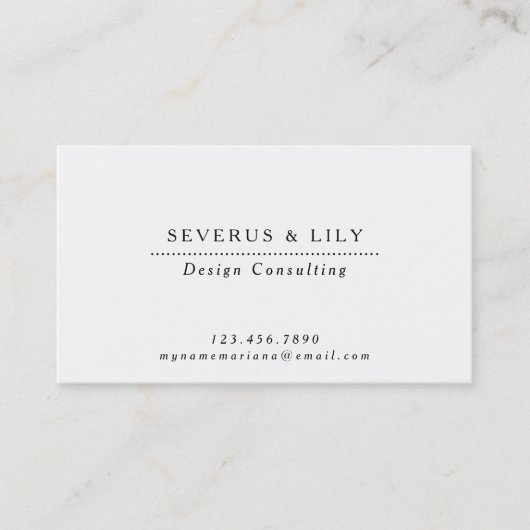 アンティーク白黒クラス 名刺 (正面)