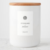 アンティーク白黒ロゼットの木版画 フードラベル (正面)