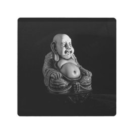 アンティーク白黒仏中国の仏 メタルプリント