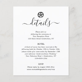 アンティーク白黒詳細エンクロージャカード