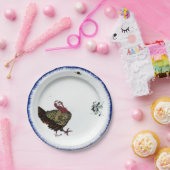 アンティーク磁器トルコデザイン感謝祭ブルー ペーパープレート (パーティー)