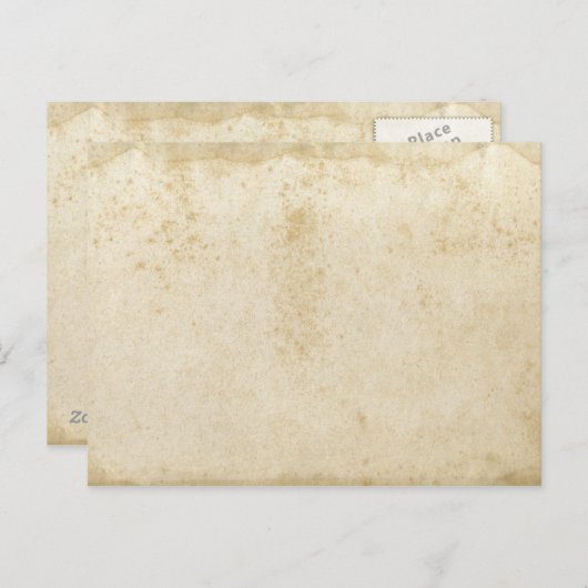 アンティーク空白の汚れ紙はがき ポストカード (正面/裏面)