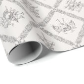 アンティーク紋章武器アーマーヴィンテージパターンのラップ ラッピングペーパー (ロールコーナー)