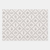 アンティーク紋章武器アーマーヴィンテージパターン ラッピングペーパーシート (正面2)