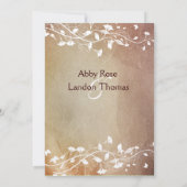 アンティーク紙の結婚式招待状 招待状 (裏面)